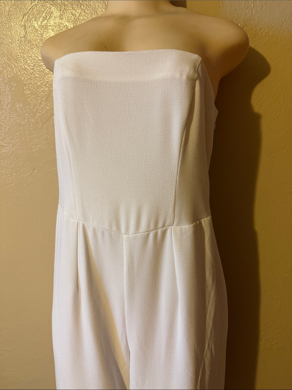 wild fable Strapless White Jumpsuit